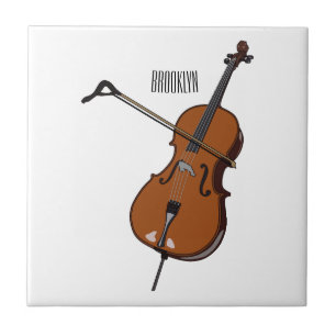 Carreau Illustration de violoncelle