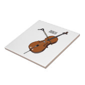 Carreau Illustration de violoncelle (Côté)