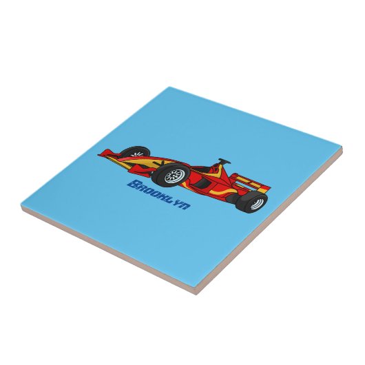 Carreau Illustration de voitures de course à grande vitess (Côté)