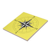 Carreau Illustration de voyage rétrospective - Rose de bou (Côté)