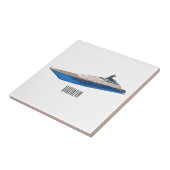 Carreau Illustration de yacht (Côté)
