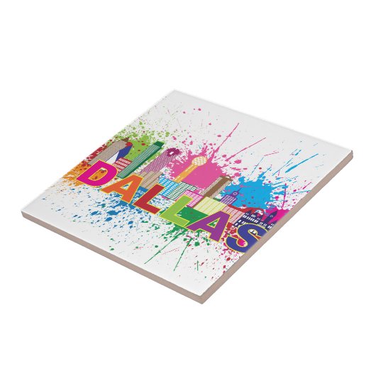 Carreau Illustration d'éclaboussure de peinture d'horizon (Côté)