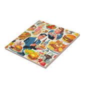 Carreau Illustration des bandes dessinées alimentaires des (Côté)