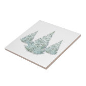 Carreau Illustration des épinettes couvertes de neige (Côté)