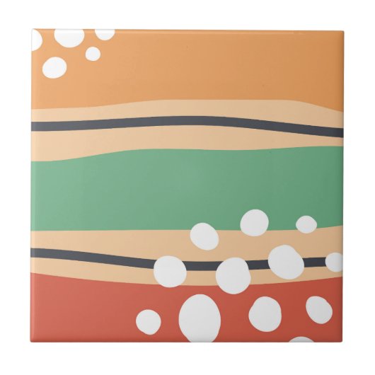 Carreau Illustration des lignes et points Abstraits (Devant)