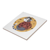 Carreau Illustration d'Halloween : Ladybug Cat (Côté)