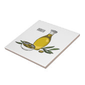 Carreau Illustration d'huile d'olive (Côté)