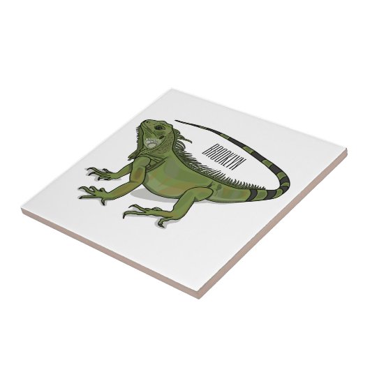 Carreau Illustration d'Iguana (Côté)