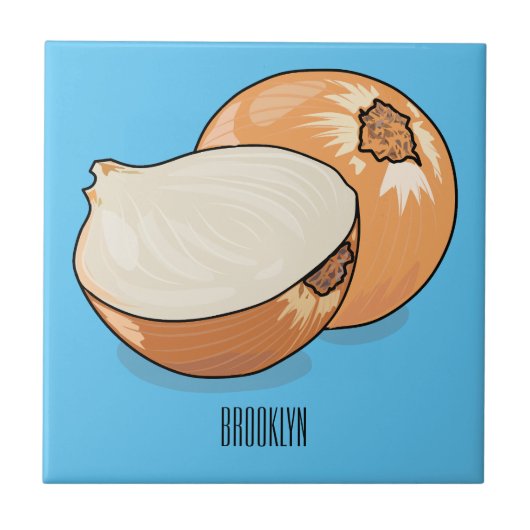 Carreau Illustration d'oignon (Devant)