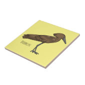 Carreau Illustration d'oiseau Hamerkop (Côté)