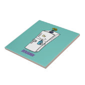 Carreau Illustration drôle de réfrigérateur (Côté)