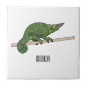 Carreau Illustration du caméléon de Jackson (Devant)