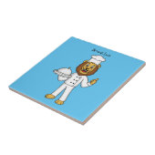 Carreau Illustration du chef mignon lion (Côté)