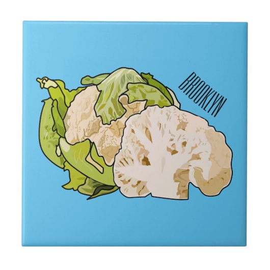 Carreau Illustration du chou-fleur (Devant)