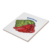 Carreau Illustration du crabe mignon (Côté)