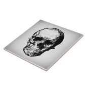 Carreau Illustration du crâne Art Vintage (Côté)