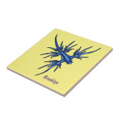 Carreau Illustration du dragon bleu des limaces de mer (Côté)