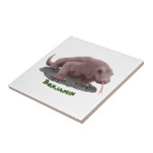 Carreau Illustration du dragon de Komodo (Côté)