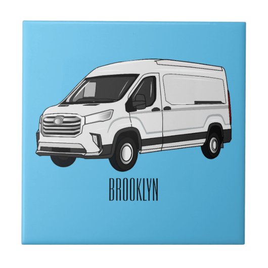 Carreau Illustration du fourgon de livraison (Devant)