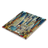 Carreau Illustration du paysage urbain de New York (Côté)