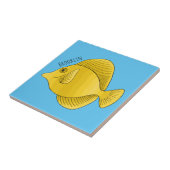 Carreau Illustration du poisson-tang jaune (Côté)
