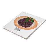Carreau Illustration du pudding de Noël (Côté)