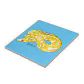 Carreau Illustration du serpent python birman (Côté)