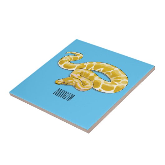 Carreau Illustration du serpent python birman (Côté)