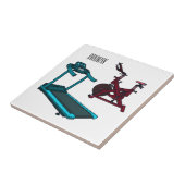 Carreau Illustration du tapis roulant et de la bande dessi (Côté)