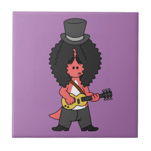 Carreau Illustration D'Un Allosaurus Habillé En Étoile Roc