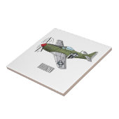 Carreau Illustration d'un avion militaire (Côté)