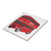 Carreau Illustration d'un bus à deux étages (Côté)