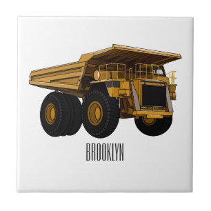 Carreau Illustration d'un camion à grande échelle