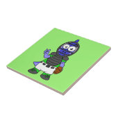 Carreau Illustration D'Un Capteur De Baseball Parasaurolop (Côté)