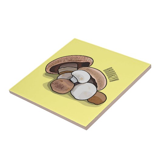 Carreau Illustration d'un champignon (Côté)