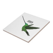 Carreau Illustration d'un colibri à bec épée (Côté)