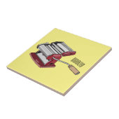 Carreau Illustration d'un fabricant de pâtes alimentaires (Côté)