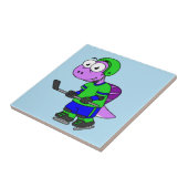 Carreau Illustration D'Un Joueur De Spinosaurus. (Côté)