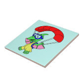 Carreau Illustration D'Un Parachutage De Ptérodactyle. (Côté)