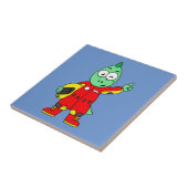 Carreau Illustration D'Un Pilote De Voiture De Course Allo (Côté)