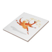 Carreau Illustration D'Un Raptor Danseur Ballerina. 2 (Côté)