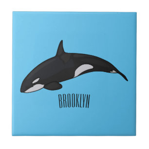 Carreau Illustration d'une baleine tueuse