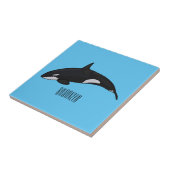 Carreau Illustration d'une baleine tueuse (Côté)