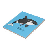Carreau Illustration d'une baleine tueuse (Côté)