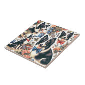 Carreau Illustration d'une bordure Vintage mignonne (Côté)