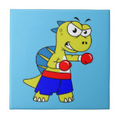 Carreau Illustration D'Une Boxe De Spinosaurus. (Devant)