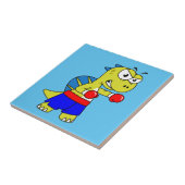 Carreau Illustration D'Une Boxe De Spinosaurus. (Côté)