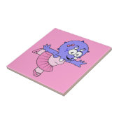 Carreau Illustration D'Une Danse De Ballet Triceratops. (Côté)