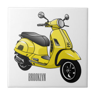 Carreau Illustration d'une moto cyclable