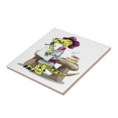 Carreau Illustration D'Une Pensée De Poète Raptor Caricatu (Côté)